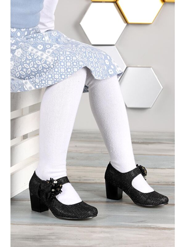 Angelina Çupra Günlük Kız Çocuk 4 Cm Topuklu Abiye Ayakkabı - Görsel 3