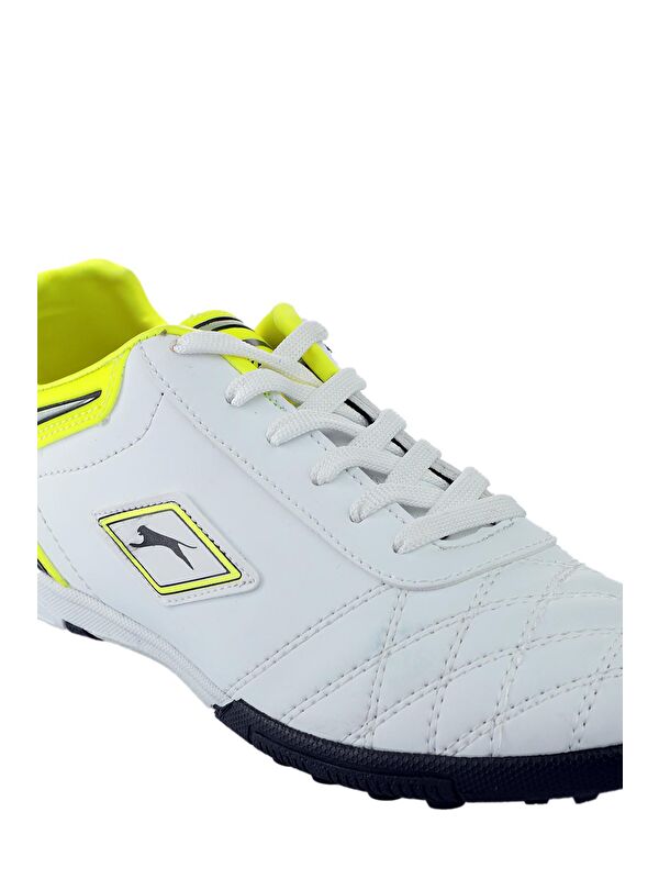 HUGO HS Futbol Erkek Çocuk Halı Saha Ayakkabı Beyaz / Sarı - Görsel 5