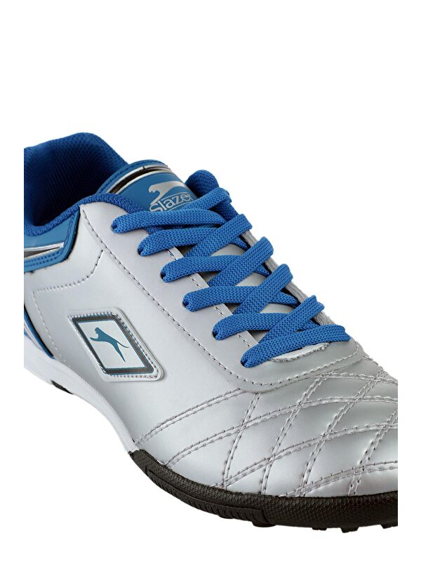 HUGO HS Erkek Çocuk Futbol Ayakkabı Gri / Mavi - Görsel 5