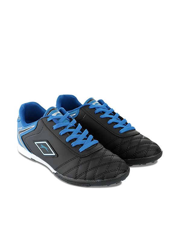 HUGO HS Futbol Erkek Halı Saha Ayakkabı Siyah / Mavi - Görsel 3