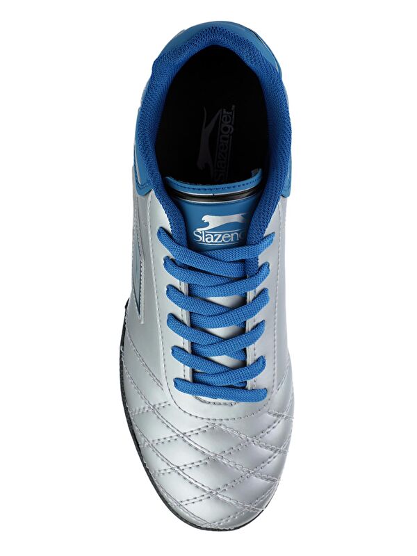 HUGO HS Futbol Erkek Halı Saha Ayakkabı Gri / Mavi - Görsel 6