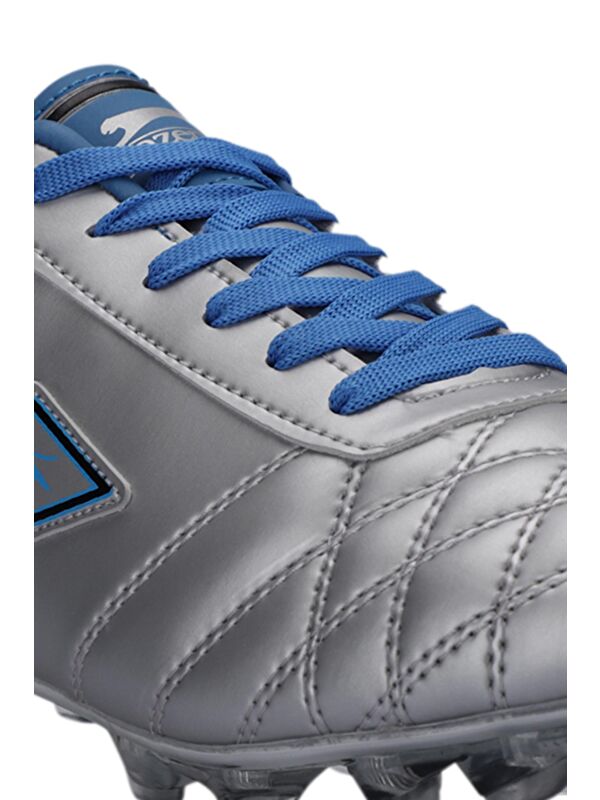 HUGO KR Futbol Erkek Krampon Ayakkabı Gri / Mavi - Görsel 5