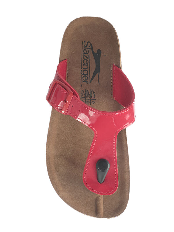 STAR Kız Çocuk Terlik Kırmızı Rugan - Görsel 6