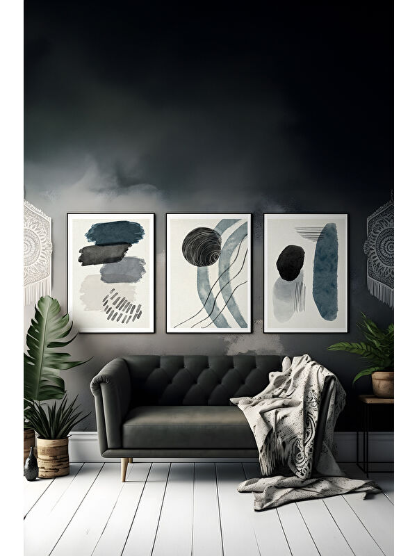 Artavessa 3 Parça Çerçeve Görünümlü Mdf Tablo Seti - ARTSYCLLCT19-3348