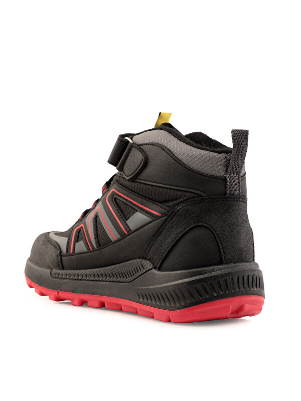 KEPHAS IN Erkek Çocuk Bot Siyah / Kırmızı - Görsel 4