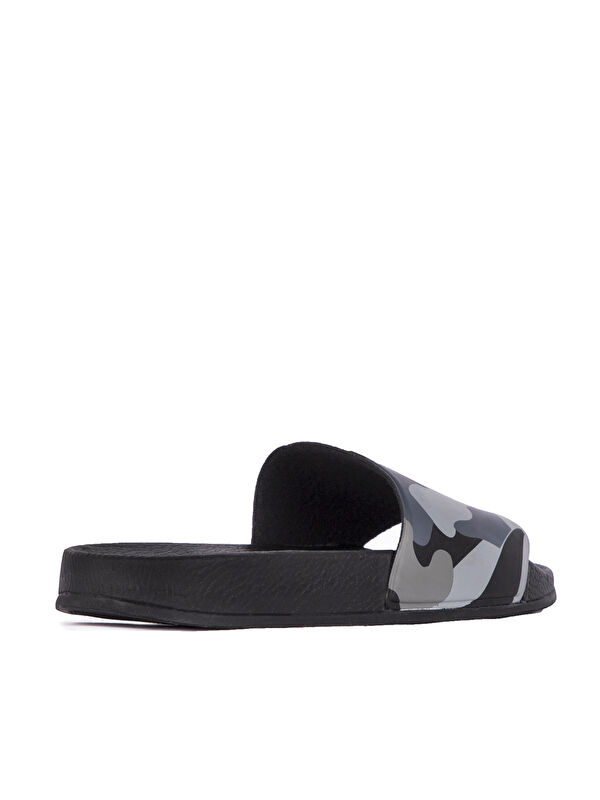 FALLOW Erkek Terlik Siyah Kamuflaj - Görsel 4