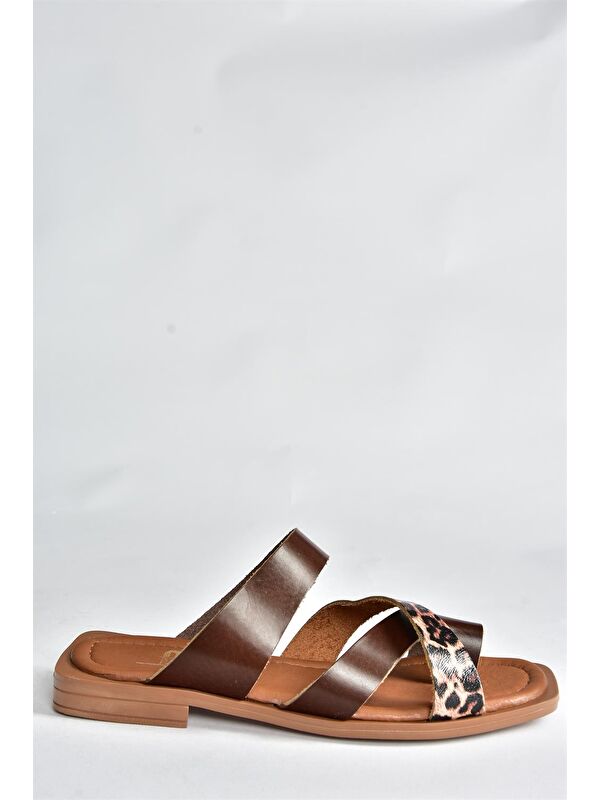 P291039603 Kahverengi/Taba Kadın Terlik - Görsel 5