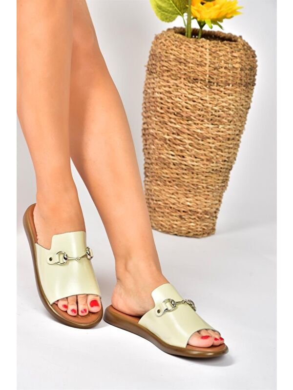 P291009303 Bej Kadın Terlik - Görsel 5