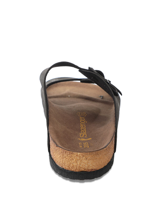 LENS Kadın Terlik Siyah Nubuk - Görsel 7