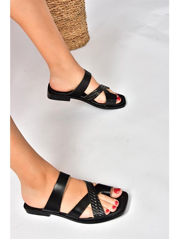 P291039603 Siyah Kadın Terlik - Görsel 2