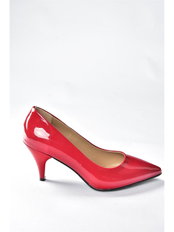 Kırmızı Rugan Alçak Topuklu Günlük Kadın Topuklu Ayakkabı A922151108 - Görsel 6