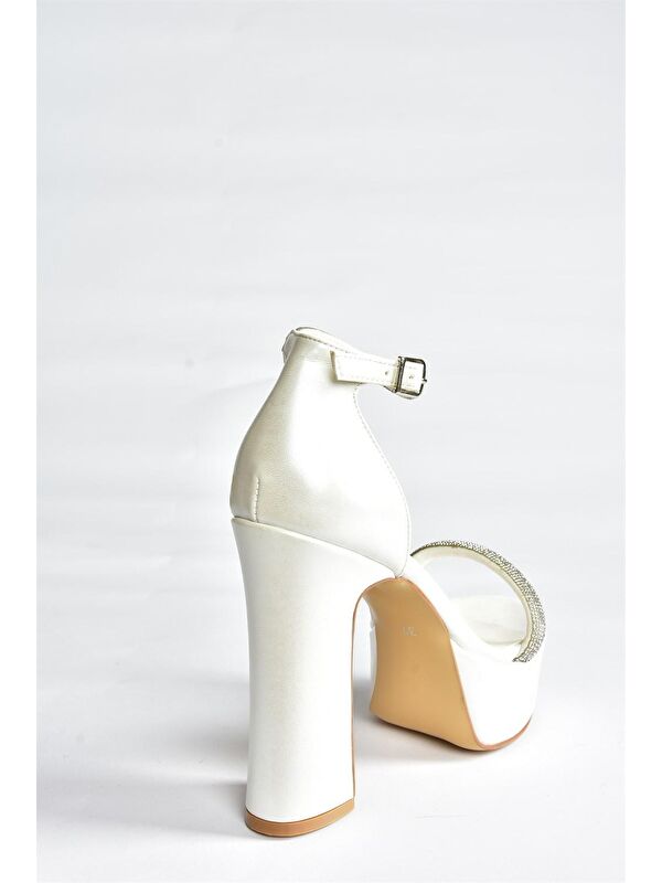 Sedef Taşlı Kalın Topuklu Kadın Abiye Ayakkabı M348202709 - Görsel 6