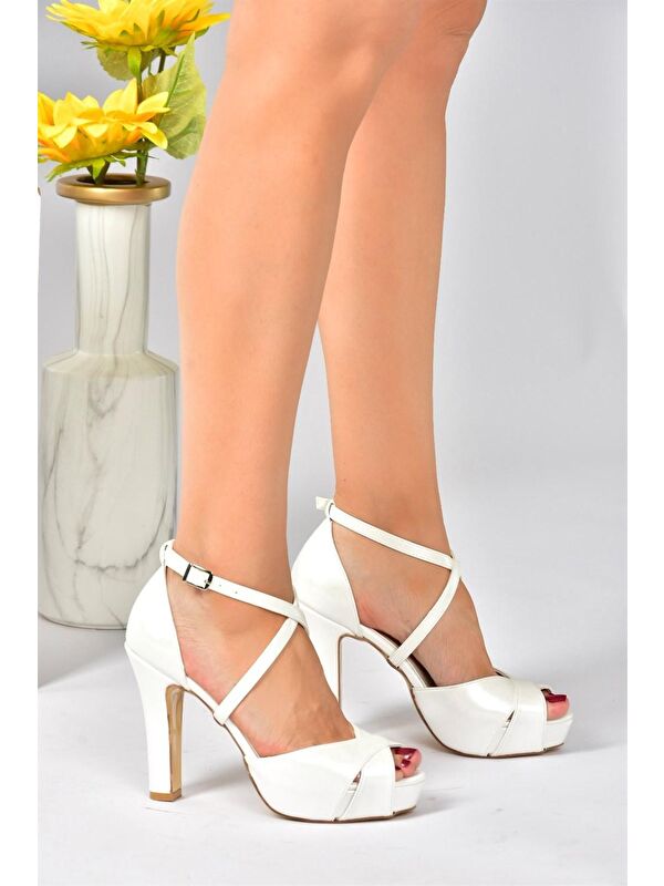 Sedef Platform Kalın Topuklu Kadın Abiye Ayakkabı M348010209 - Görsel 4