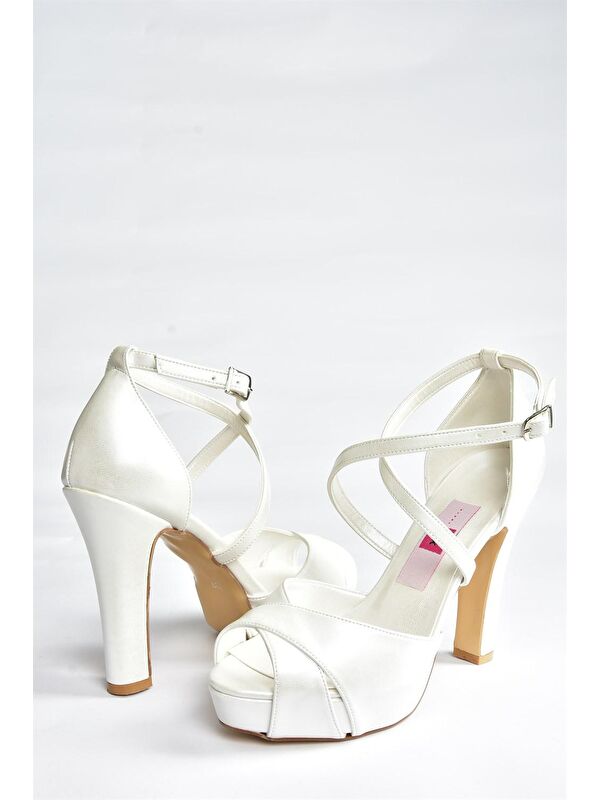 Sedef Platform Kalın Topuklu Kadın Abiye Ayakkabı M348010209 - Görsel 6