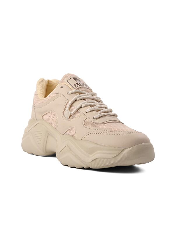 Saratov Ekru Kadın Sneaker - Görsel 4