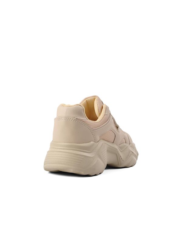 Saratov Ekru Kadın Sneaker - Görsel 5