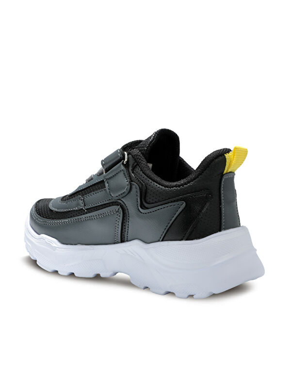 KANON I Erkek Çocuk Sneaker Ayakkabı Siyah / Koyu Gri - Görsel 4