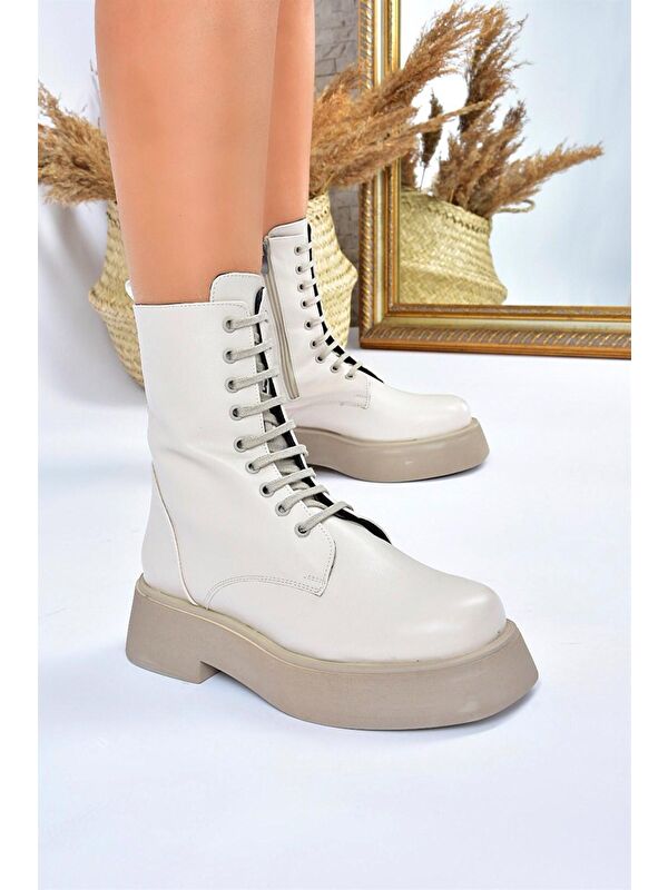 L6101301 Bej Kadın Bot - Görsel 4