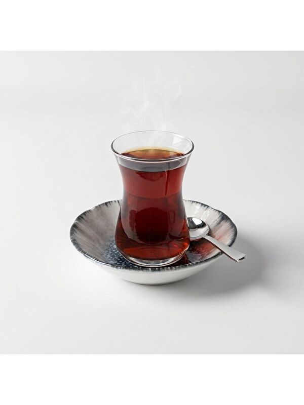 GÜRAL PORSELEN Acem 12 Parça Çay Tabağı 14711