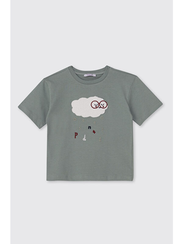 Panço Erkek Çocuk Kısa Kollu T-Shirt Yeşil