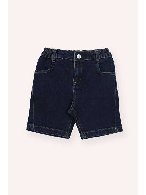 Panço Erkek Çocuk Cepli Denim Şort Lacivert