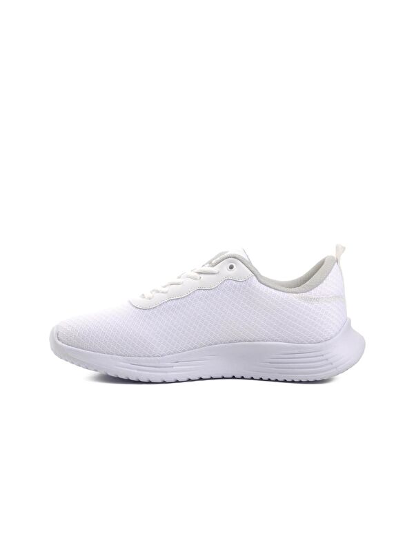 Aldan Beyaz Fileli Hava Alan Erkek Spor Ayakkabı - Görsel 3