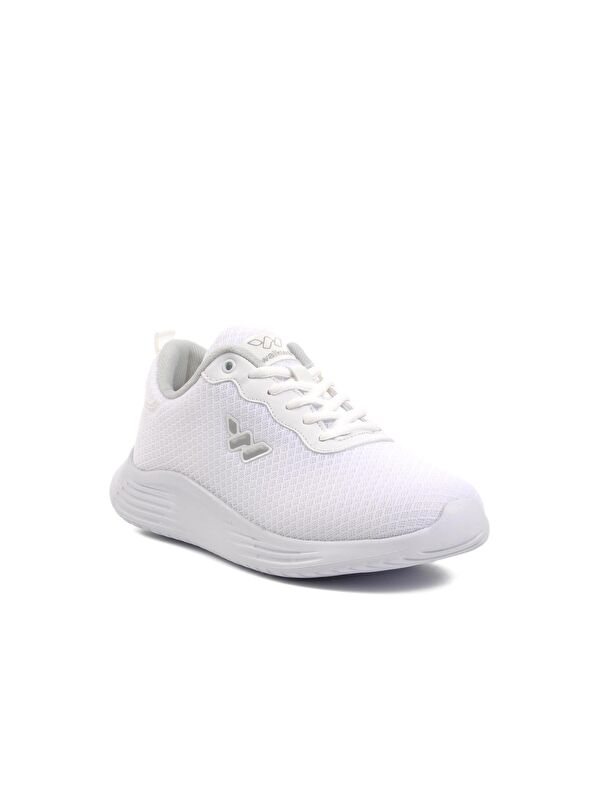 Aldan Beyaz Fileli Hava Alan Unisex Spor Ayakkabı - Görsel 4