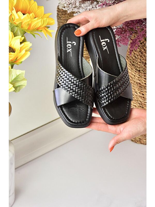 M291049903 Siyah Kadın Terlik - Görsel 3