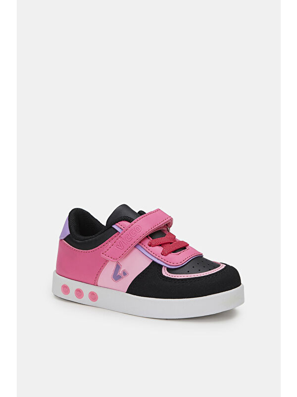Sam Işıklı Kız Bebek Siyah/Fuşya Sneaker - Görsel 3
