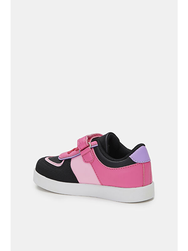 Sam Işıklı Kız Bebek Siyah/Fuşya Sneaker - Görsel 4