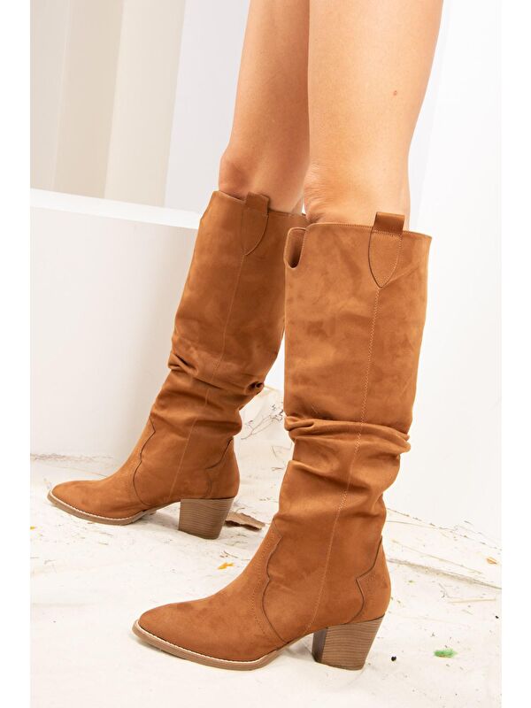 J404040102 Taba Kadın Çizme - Görsel 4