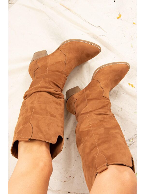 J404040102 Taba Kadın Çizme - Görsel 5