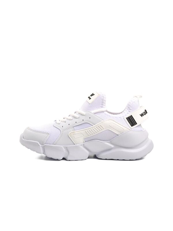 Hura Beyaz Fileli Hafif Unisex Spor Ayakkabı - Görsel 3