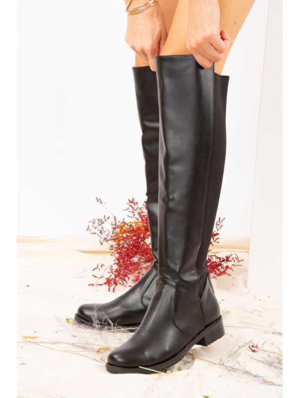 J726533209 Siyah Kadın Çizme - Görsel 4