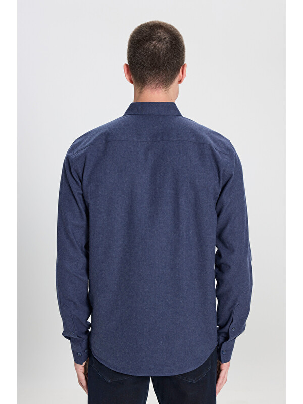 Wrangler Regular Fit Normal Kesim %100 Pamuk Lacivert Gömlek