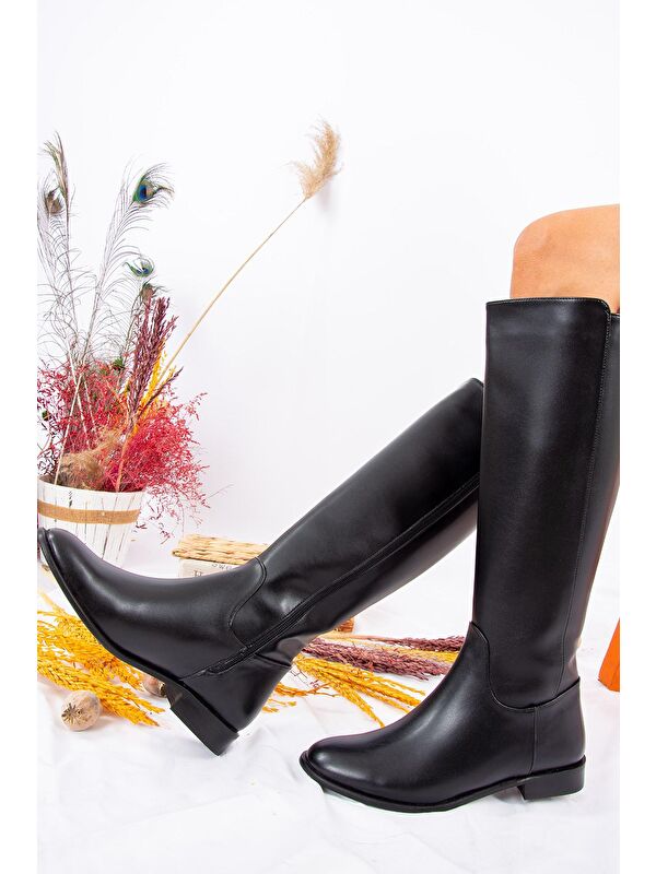 J654065609 Siyah Kadın Çizme - Görsel 3