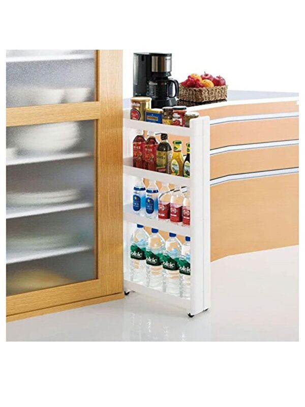 Motek Slim Organizer 4 Katlı Raf  Beyaz