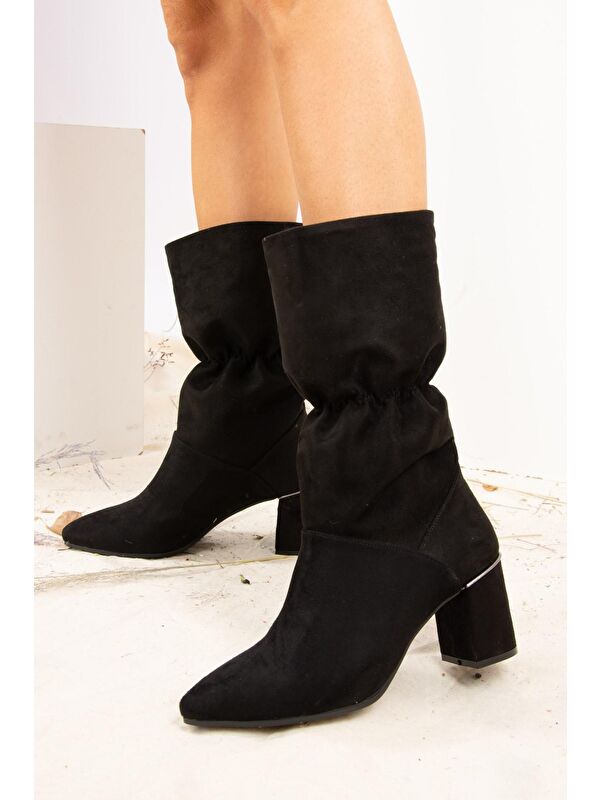 J518016602 Siyah Kadın Bot - Görsel 3