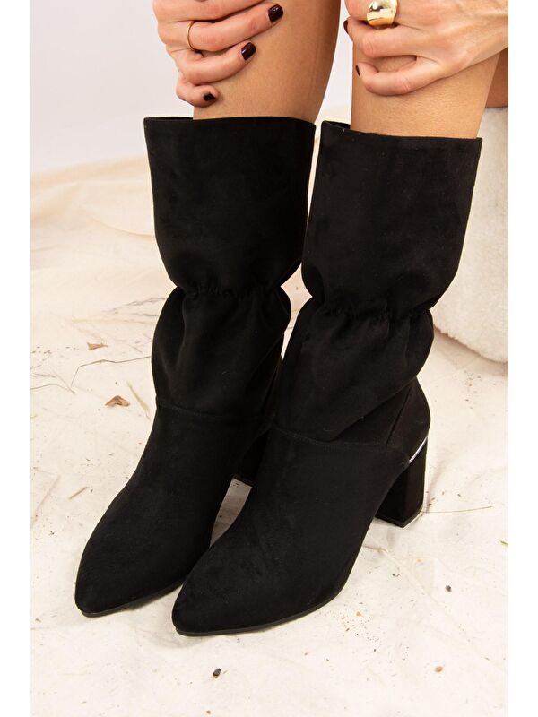 J518016602 Siyah Kadın Bot - Görsel 4