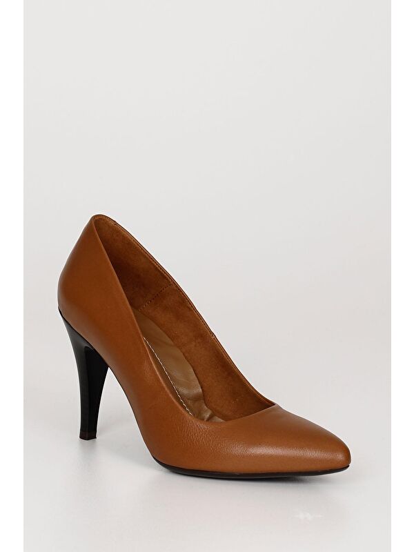 Hakiki Deri Sivri Burun İnce Yüksek Topuklu Stiletto Kadın Ayakkabı 22354 - Görsel 6