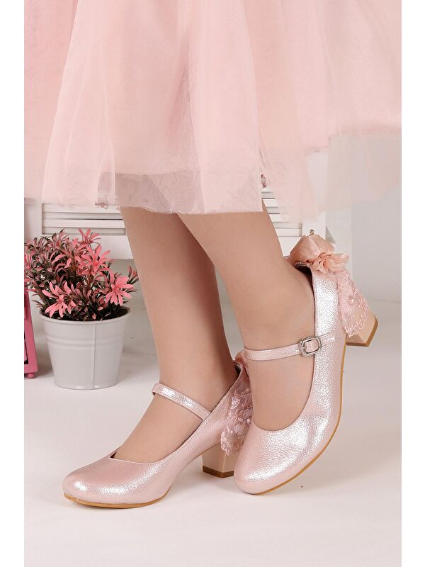 Cara Vakko Günlük Kız Çocuk 4 Cm Topuklu Abiye Ayakkabı - Görsel 4