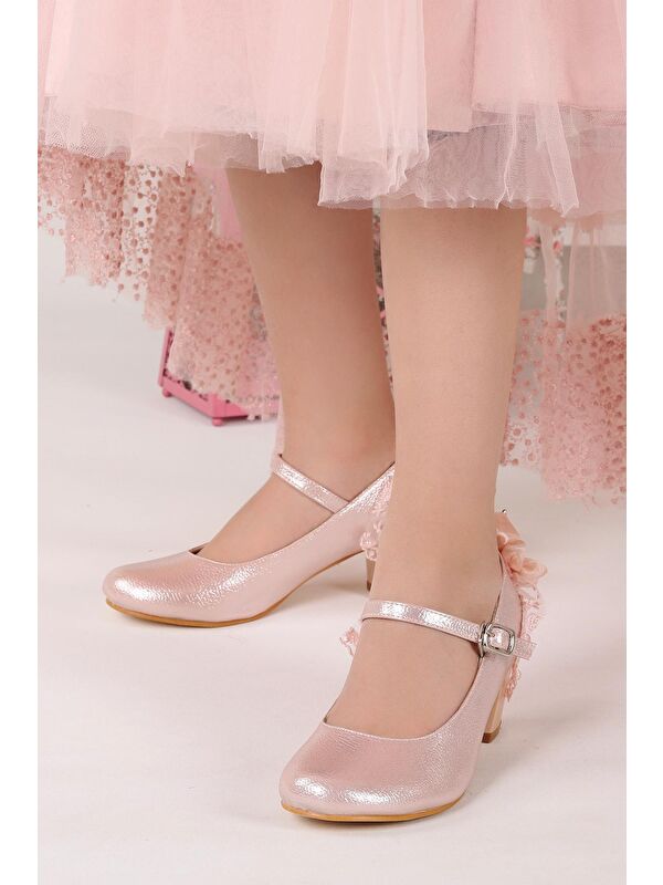 Cara Vakko Günlük Kız Çocuk 4 Cm Topuklu Abiye Ayakkabı - Görsel 5