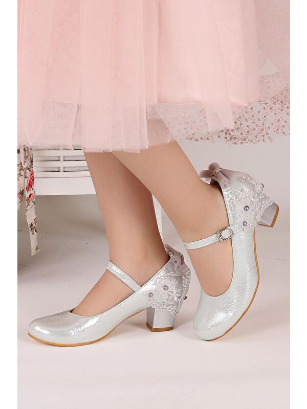 Cara Vakko Günlük Kız Çocuk 4 Cm Topuklu Abiye Ayakkabı - Görsel 4