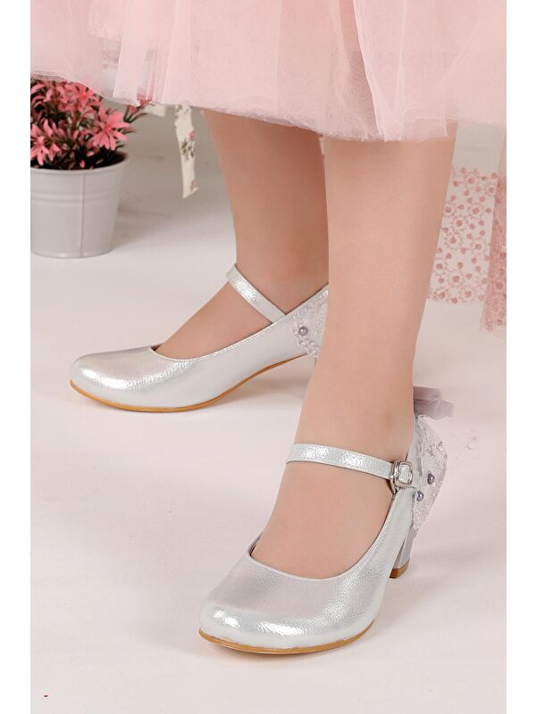 Cara Vakko Günlük Kız Çocuk 4 Cm Topuklu Abiye Ayakkabı - Görsel 5