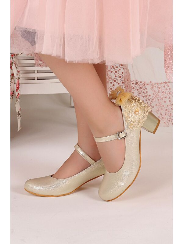 Cara Vakko Günlük Kız Çocuk 4 Cm Topuklu Abiye Ayakkabı - Görsel 4