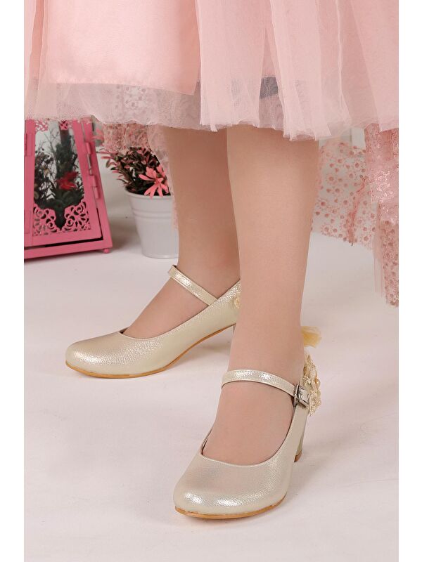 Cara Vakko Günlük Kız Çocuk 4 Cm Topuklu Abiye Ayakkabı - Görsel 5