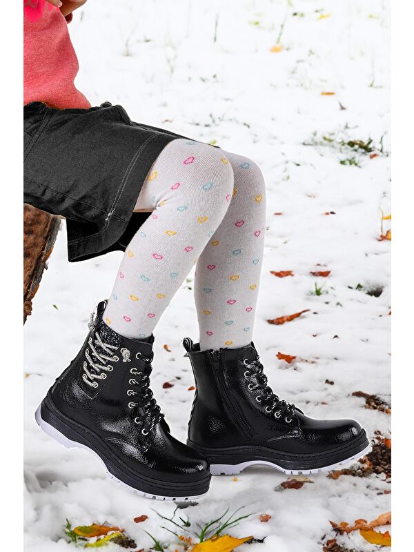 Termo Taban Kız Çocuk Bot 621 Kırışık Taşlı - Görsel 4