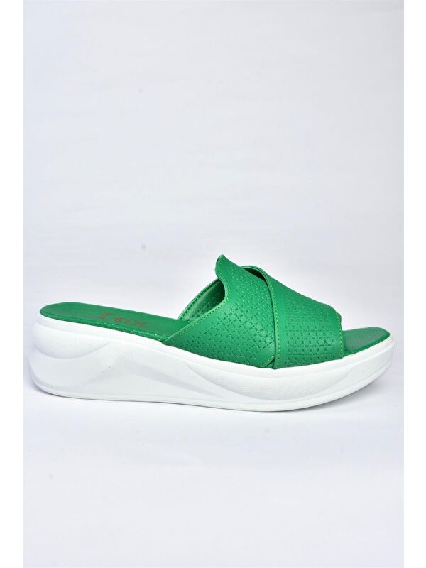 P713030609 Yeşil Kadın Terlik - Görsel 5