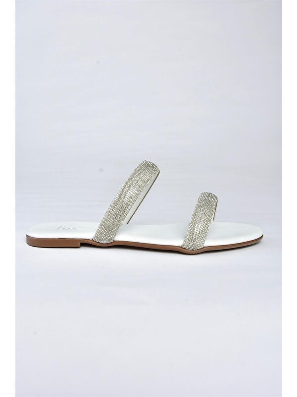 M272003509 Beyaz Kadın Terlik - Görsel 6