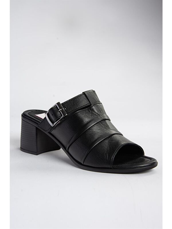 P555450903 Siyah Kadın Terlik - Görsel 5